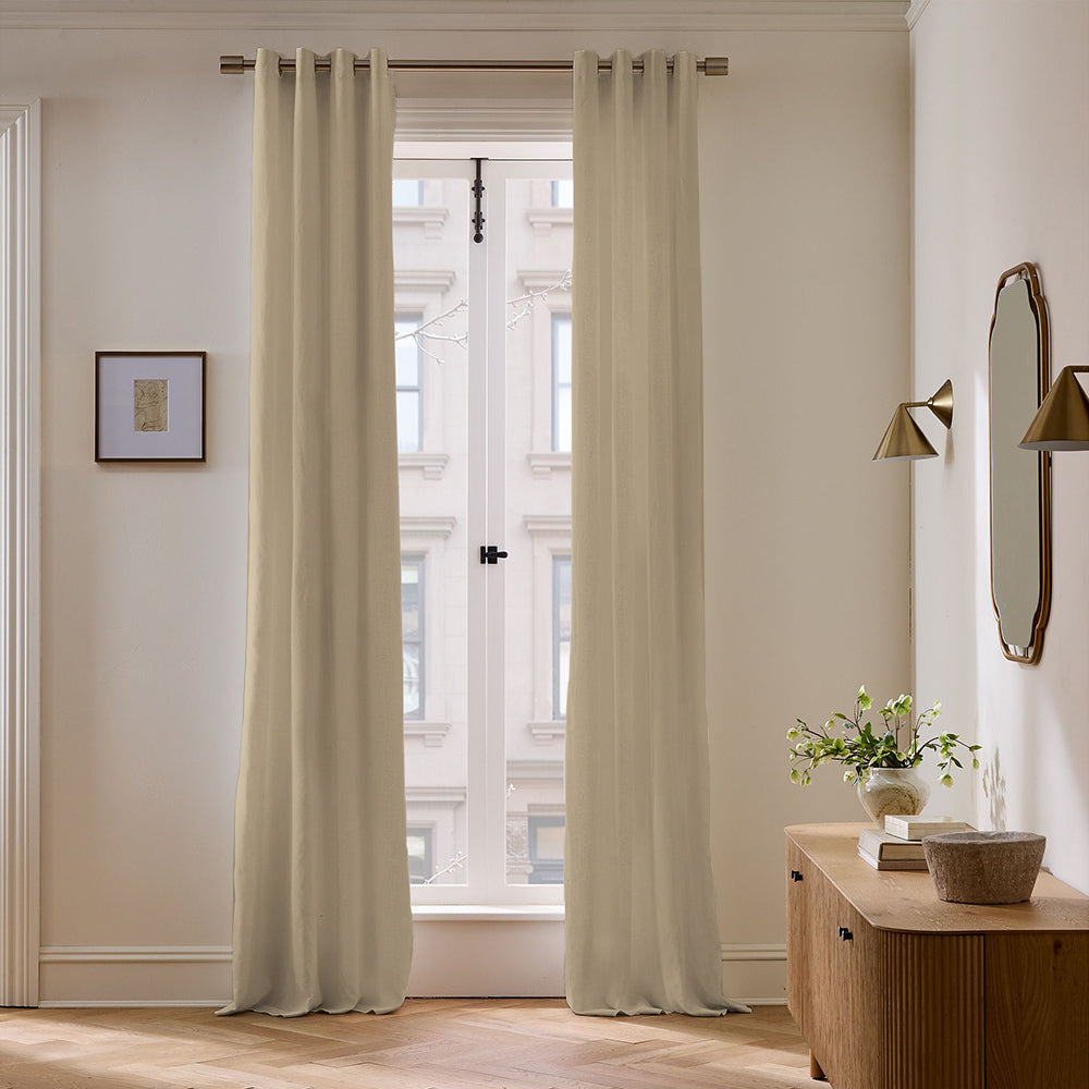 Linen Blackout Curtain Grommet Skyler