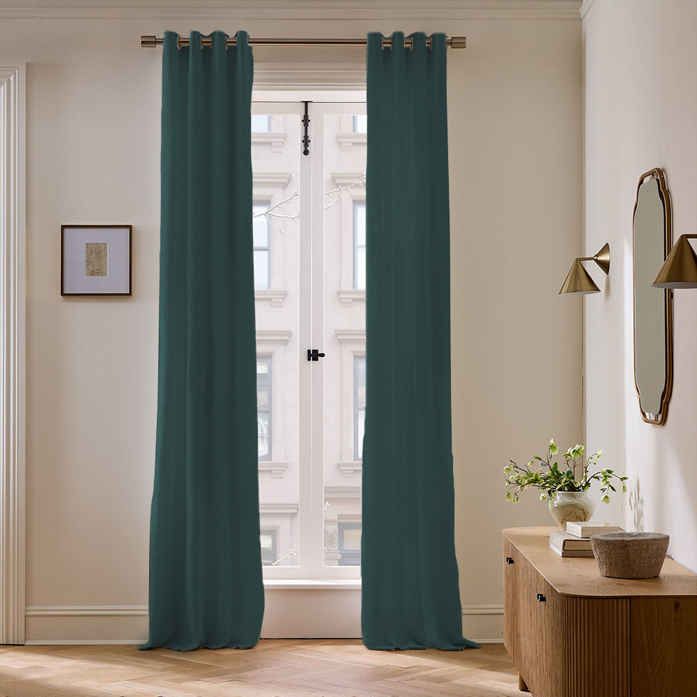 Linen Blackout Curtain Grommet Skyler