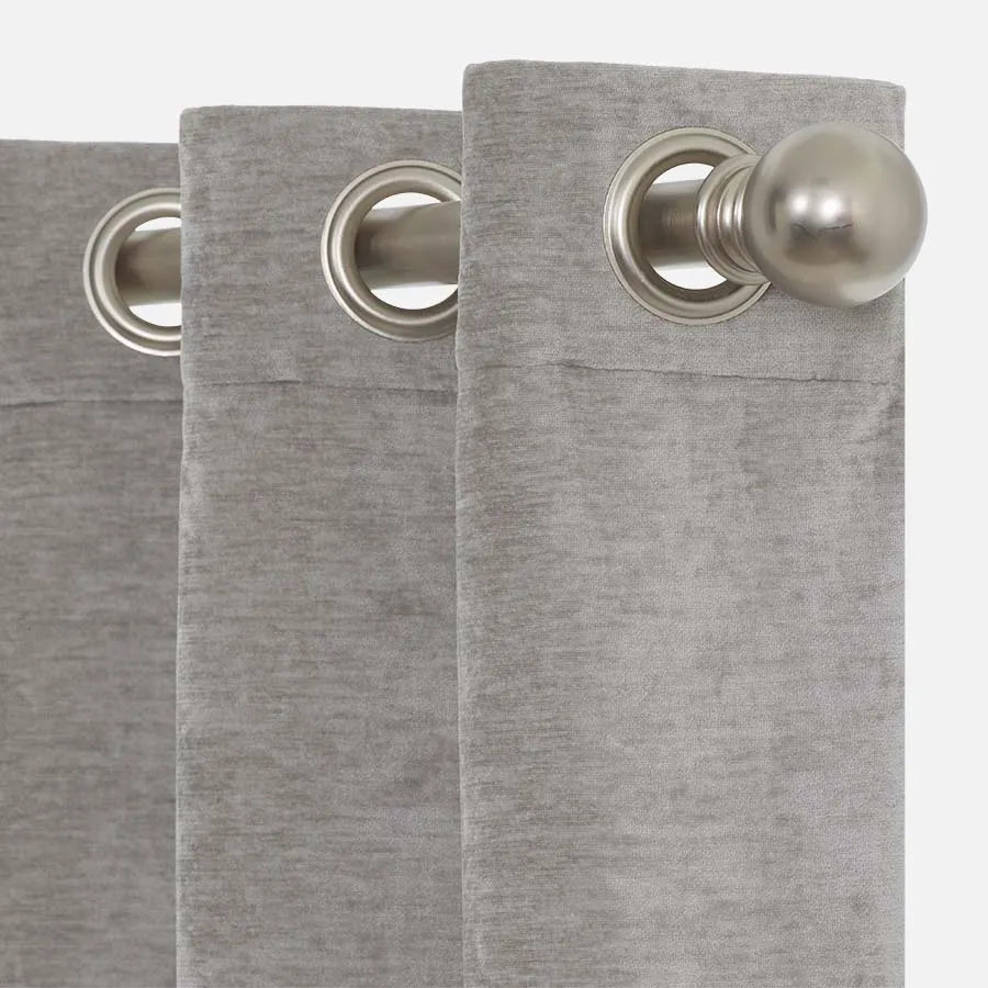 Velvet Minimalist Curtain Grommet Luna