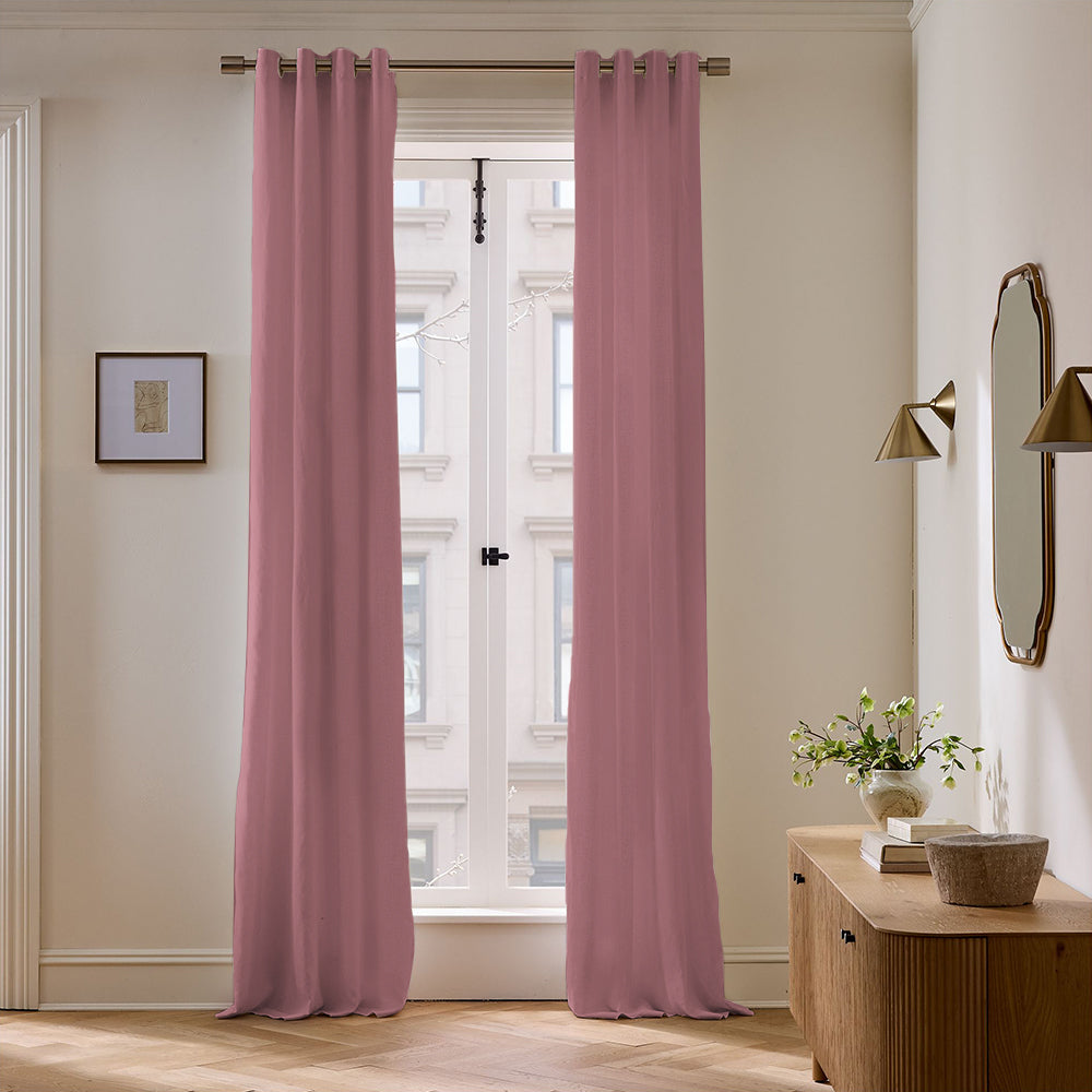 Linen Blackout Curtain Grommet Skyler