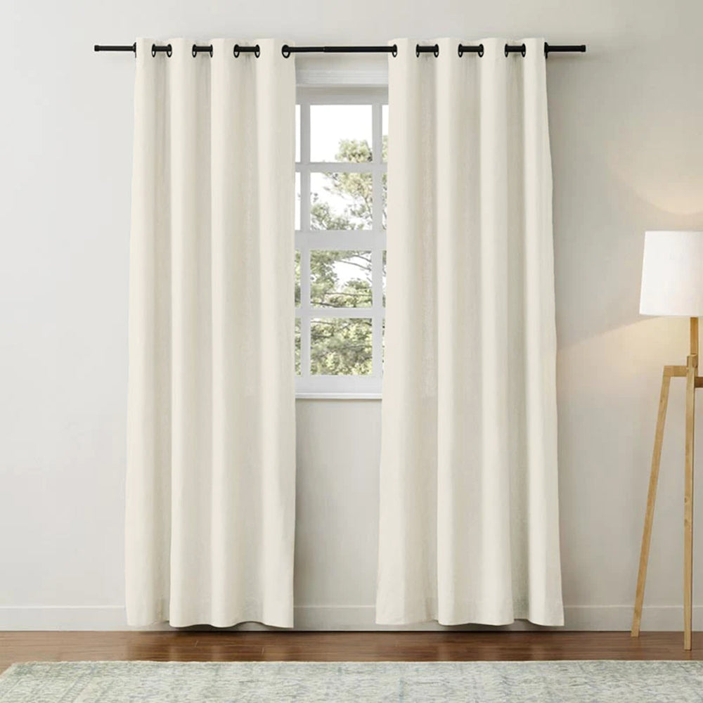 Classic Linen Cotton Curtain Grommet Aira