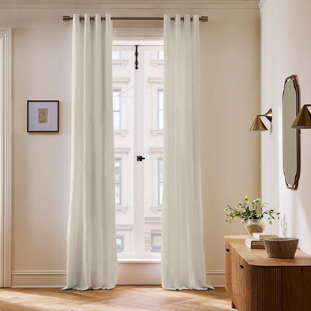 Linen Blackout Curtain Grommet Skyler