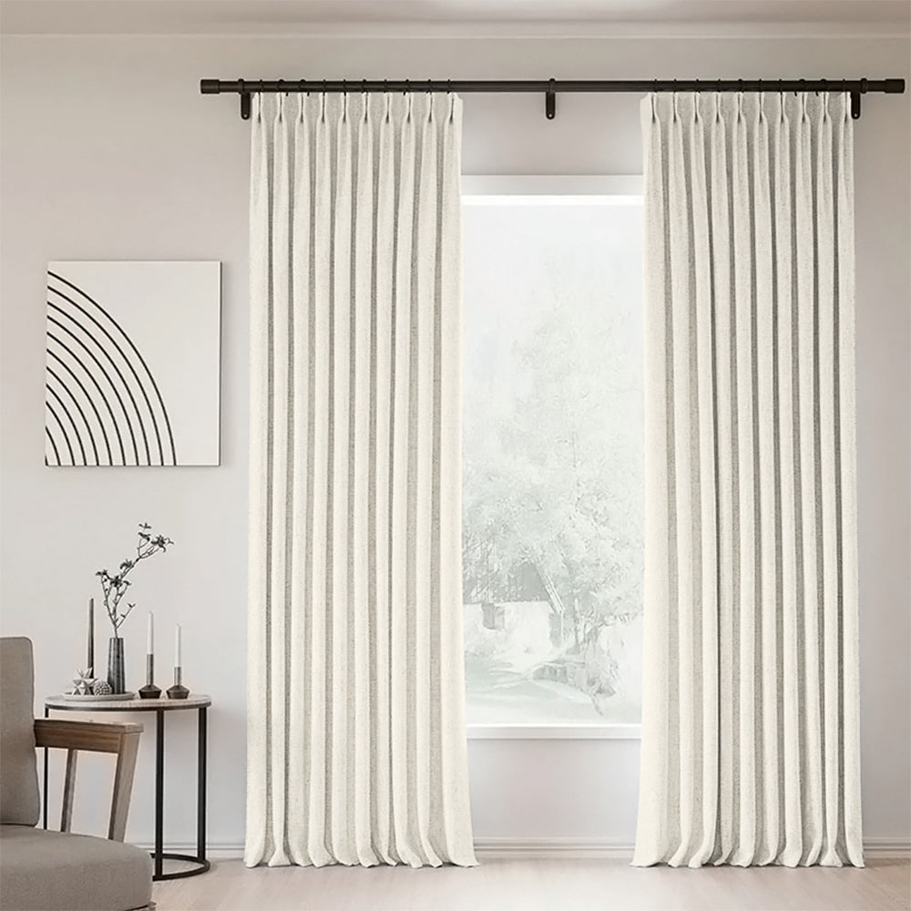 Linen Blackout Curtain Pleated Sunny