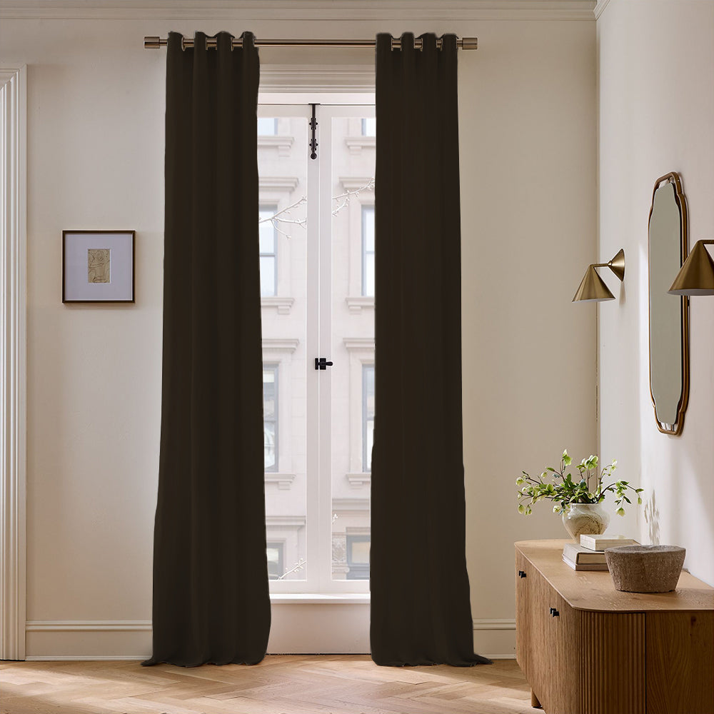 Linen Blackout Curtain Grommet Skyler