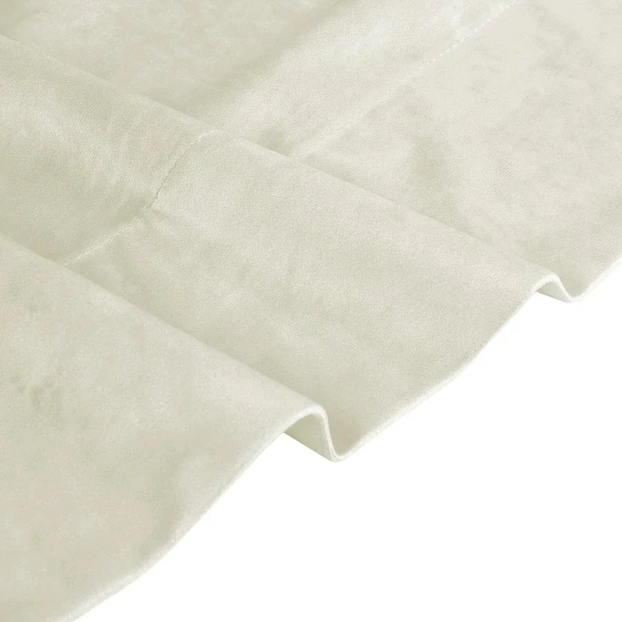 Velvet Minimalist Ripple Fold Curtain with Track Kit Cloud