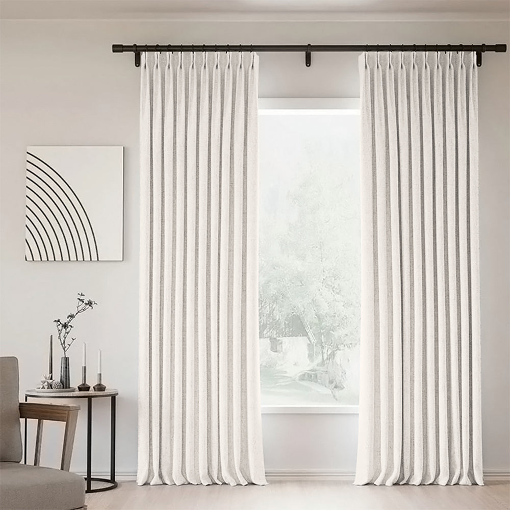 Linen Blackout Curtain Pleated Sunny