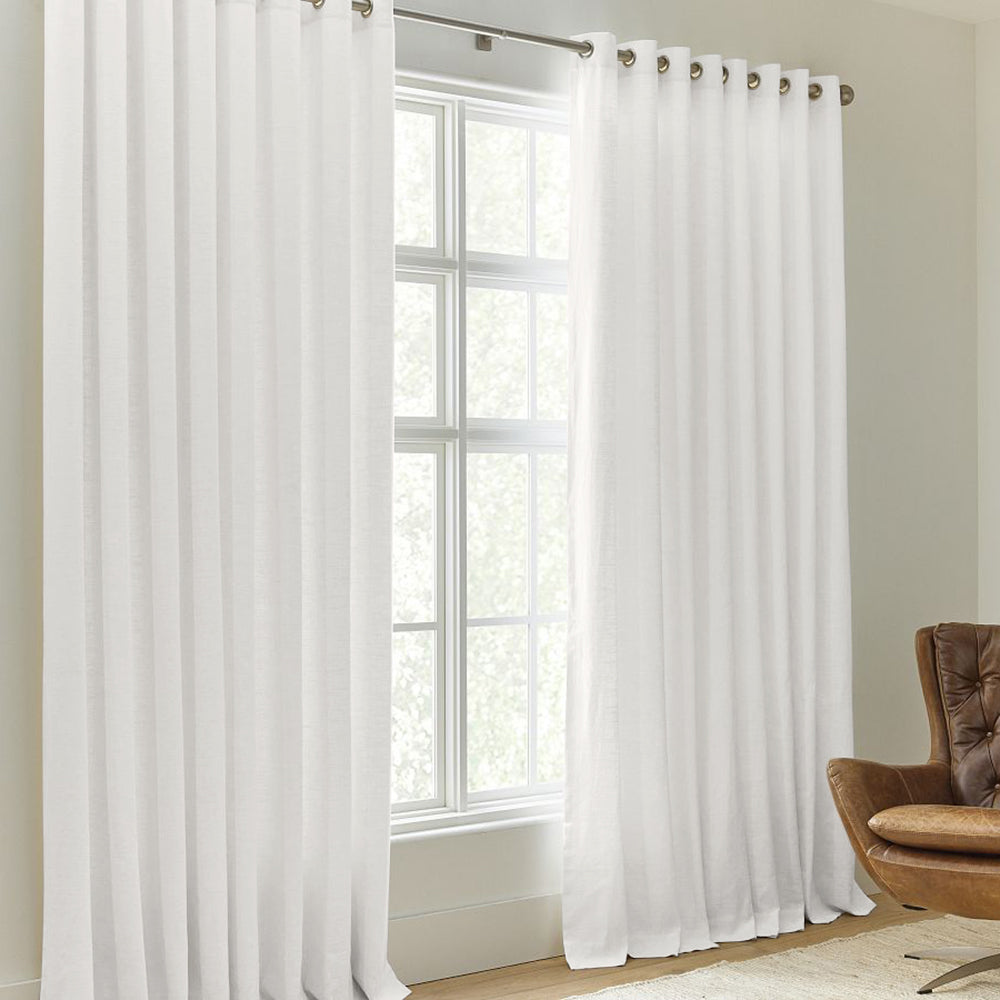 Linen Blackout Curtain Grommet Sunny