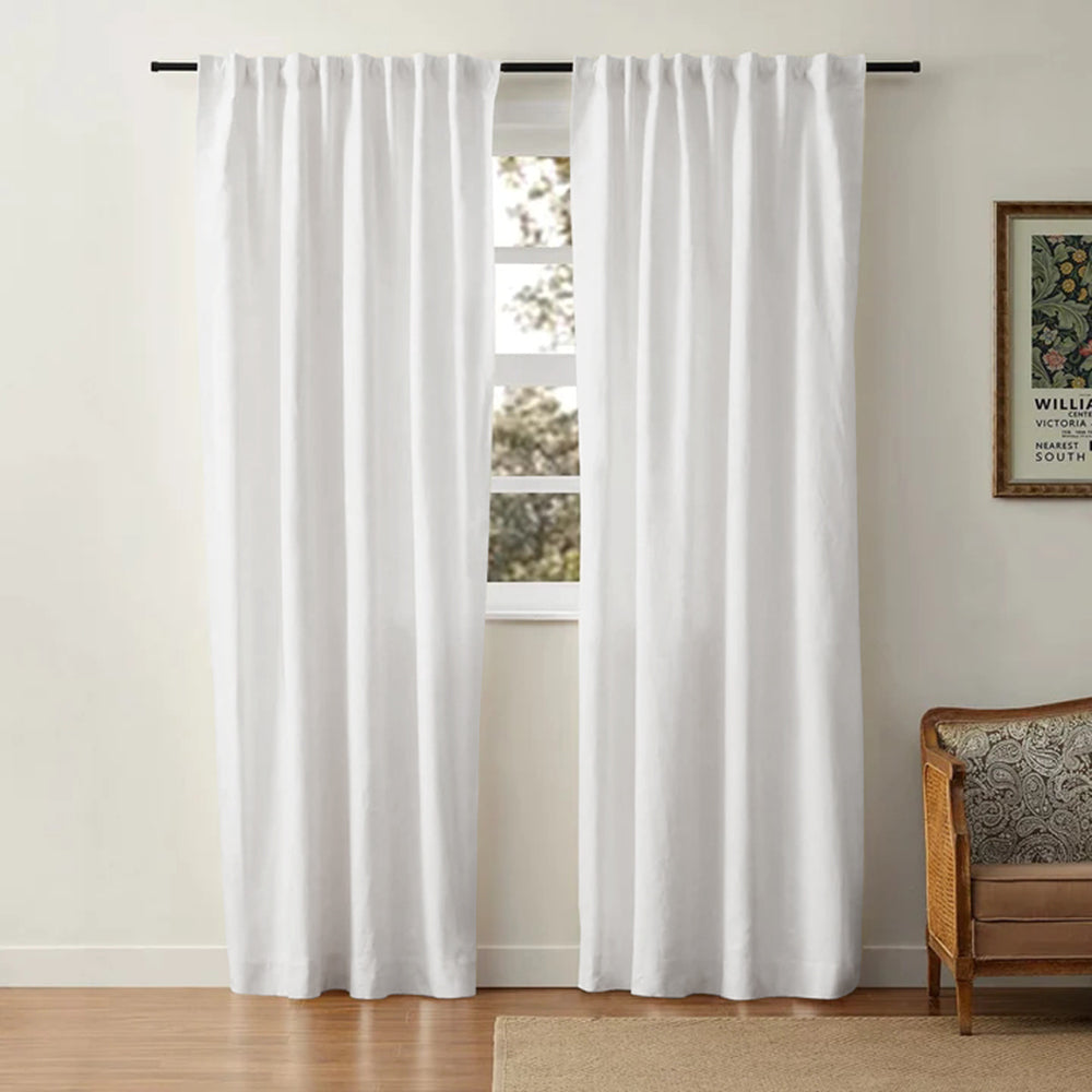 Minimalist Linen Cotton Curtain Soft Top Aira