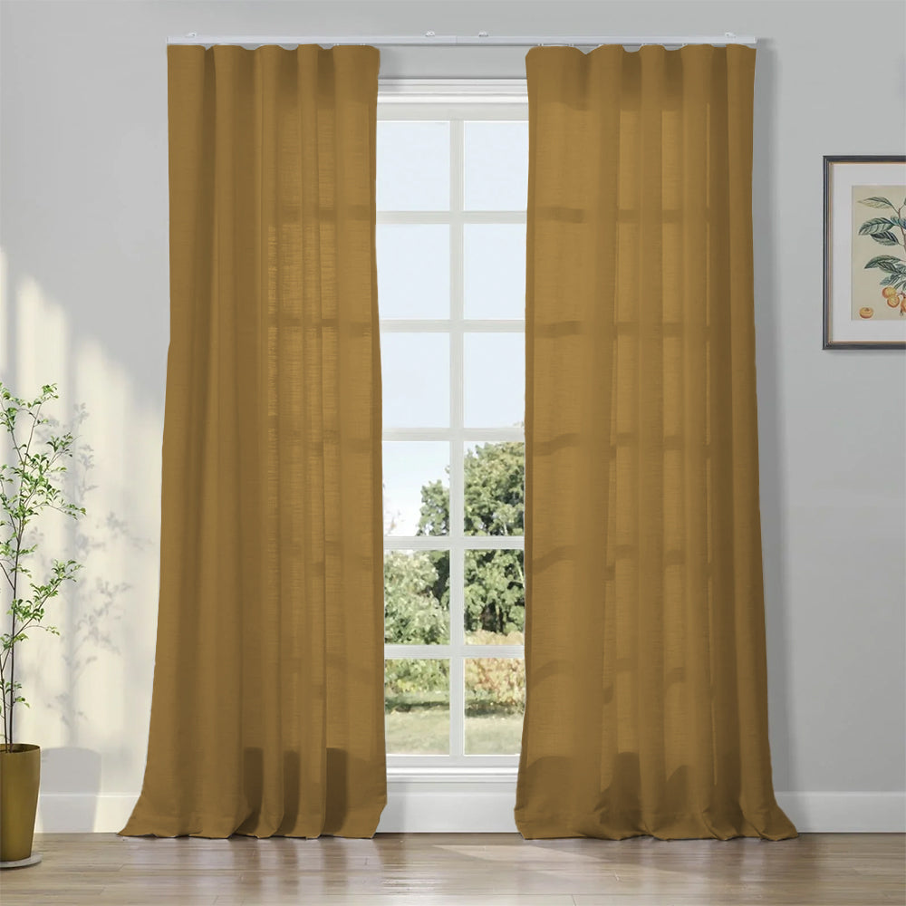 Linen Ripple Fold Drapery Loomy